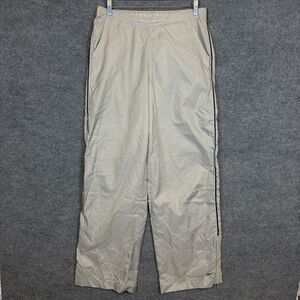 Vintage Nike Youth Track Wind Pant Size L 12-14 Gray Tag Ankle Zip Ripstop 32x31